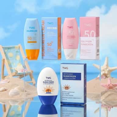 Écran Solaire TWG SPF 50 PA+++ – Protection Visage (Acide Hyaluronique / Collagène / Refreshing)