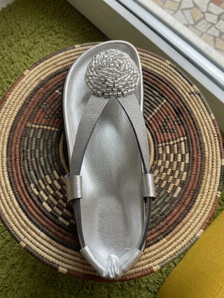 Sandales femme Padame Argentée – Édition Fleur
