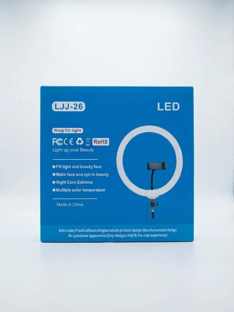 LJJ‑26 Anneau Lumineux LED avec Support Téléphone