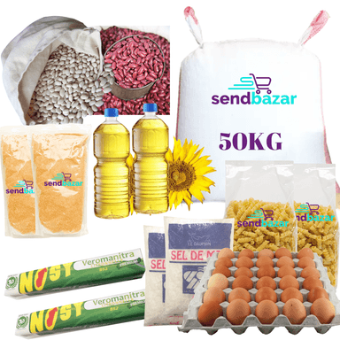Pack produits première nécessité familial