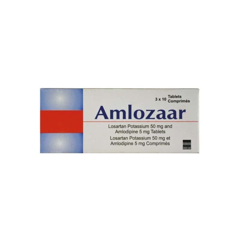 Amlozaar 50mg - Boîte de 30 Comprimés
