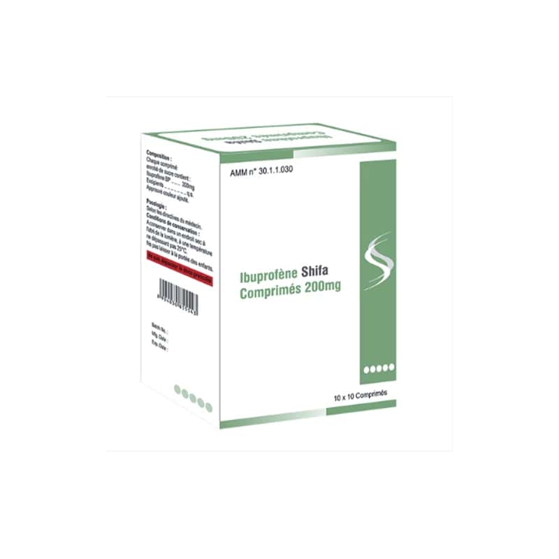 Comprimés Ibuprofène 200mg