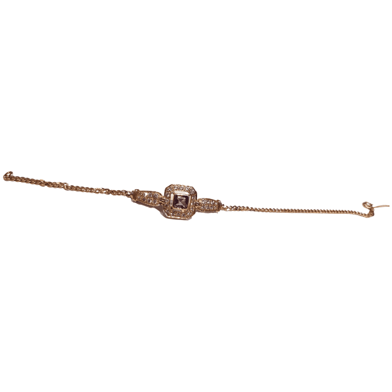 Bracelet améthyste avec zirconia