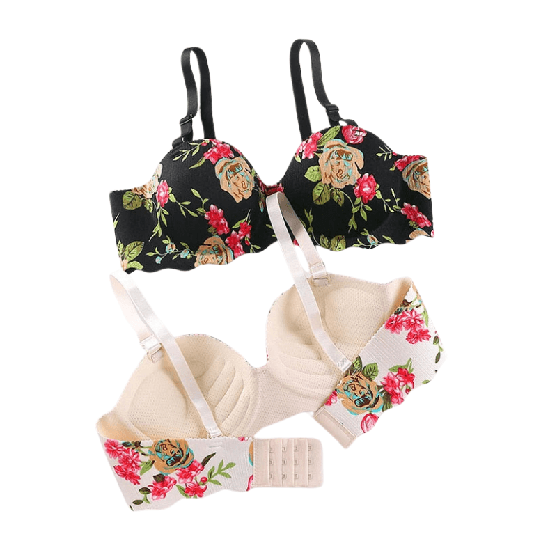 Soutien Gorge avec fleurs décoratives (3 pièce)